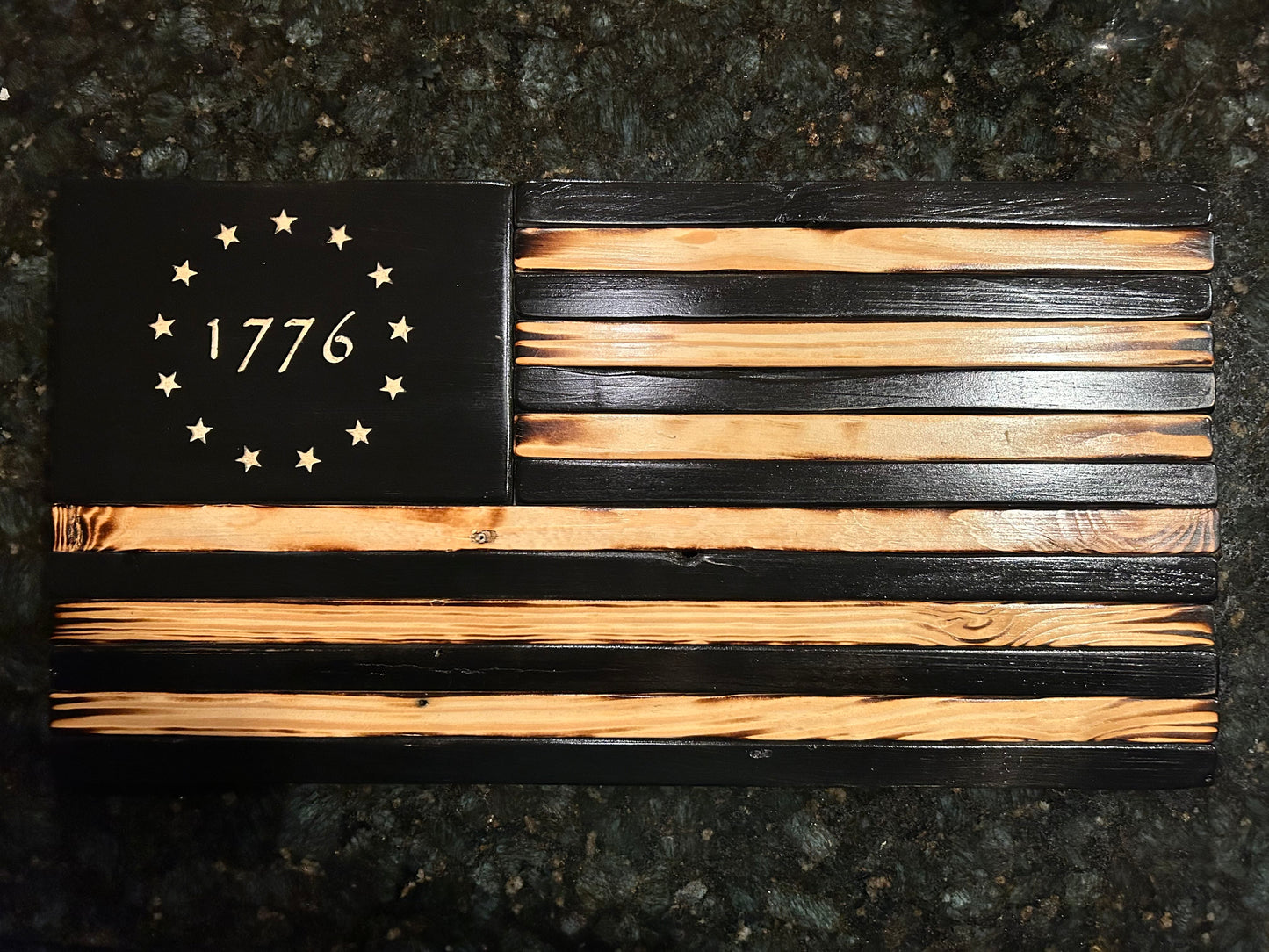 1776 Charred Glory American Flag