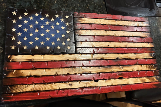 Distressed Red White & Blue